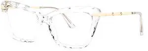 VOOGLAM Blue Light Glasses for Women Cute Computer Office with Trending Frame Glasses Crystal Annie VFP0270-04