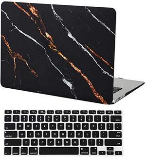 Velvet Caviar MacBook Air 13 inch Case Marble - Fits Model A2179 - Cute Protective Hard Cases with Keyboard Cover - Black and Gold Marble