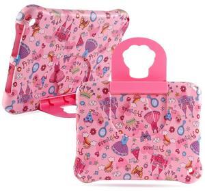 Topevoeon Princess Fire HD 8 Kids Tablet Case - EVA Shockproof Full Cover with Handle & Kickstand for Girls