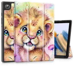 Tuiklol Case for Samsung Galaxy Tab A9 8.7 Inch 2023 Released Model (SM-X110/X115/X117),Slim TPU Protective Hard Shell Case Auto Wake/Sleep for Galaxy Tab A9 Cover, Lion