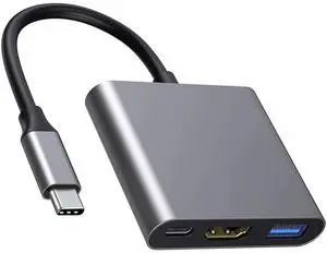 Apple USB C to HDMI Multiport Adapter 4K@60Hz for iPhone 15/16, MFi Certified Type-C Digital AV Hub with USB 3.0, 100W PD for MacBook Pro Air iPad Pro