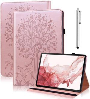 VODEFOX Case for 6.8" Kindle Paperwhite 2021- PU Leather Folio Stand Deer Tree Cover with Elastic Band Book Cover for Kindle Paperwhite 11th Generation 2021 - Golden