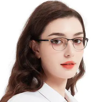 WEMOOTANTS Blue Light Blocking Glasses Metal Black Frame Non Prescription Eyeglasses