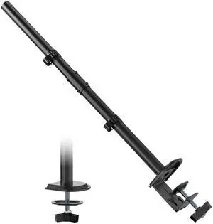 Steel Extra Tall 2-Section Monitor Stand Pole - 31.6 inches Sturdy Center Pole Only for Monitor Arm Mounts, Adjustable Height, Compatible with C-Clamp & Grommet Bases,Black