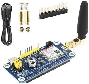 SIM7028 NB-IoT HAT with GSM Antenna Onboard 40PIN GPIO Header for Raspberry Pi 5/4B/3B+/3B/2B/Zero/Zero 2W/Jetson Nano,etc, Supports Global Band NB-IoT Communication, 2400bps ~ 460900bps Baudrate