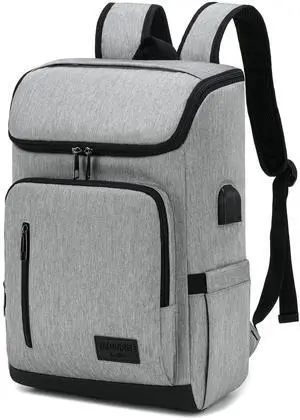 YALUNDISI Laptop Backpacks Travel Backpack Carry On Backpack Casual Daypack with USB Charging Port for Men Women Grey