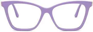 VOOGLAM Oversized Square Frame Fashion Purple Glasses Anti-blue Light Women Wheat Head Rhinestones-7264