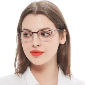 WEMOOTANTS Blue Light Blocking Glasses Metal Purple Frame Non Prescription Eyeglasses