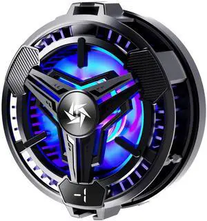 YOVDA Cooling Pad for Phone, Magnetic Cell Phone Cooler with Semiconductor Cooling Chip, Universal USB-Desk Fan for Android/Tablet/iPad Gaming (X1 Black)