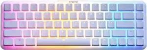 Fnatic STREAK65 LP | White | Compact RGB Gaming Mechanical Keyboard Speed Switches | PBT Doubleshot Keycaps | 65% Layout (60 65 Percent) Low Profile Esports Keyboard (US ANSI Layout, QWERTY)