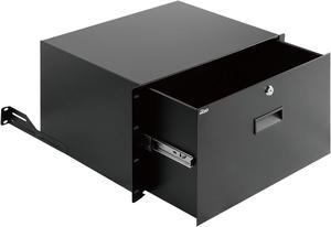 Tecmojo 6U Rack Drawer,Rack Mount Drawer for 19in Network Equipment/Server/AV Rack or Cabinet Enclosure,Sliding and Lockable Server Rack Drawer - Load-Bearing 44lb (20kg),with Cable Management Holes