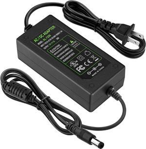 DC 12V 5A Power Supply Adapter US Plug 4.6FT Power Cord AC 100-240V to DC 12V 5A Switching Transformer Jack 5.5mm x 2.5mm for LED Strip Light Cameras CCTV