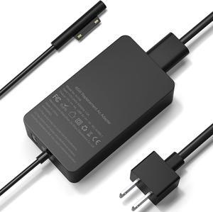 Surface Pro Laptop Charger 65W Power Adapter for Microsoft Surface Pro 3/4/5/6/7/8/9/X, Windows Surface Laptop 6/5/4/3/2/1, Surface Book 3/2/1, Surface Go Tablet, 6.5FT Power Cord