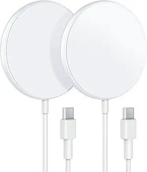Magnetic Wireless Charger 2-Pack for iPhone Wireless Charger Pad Max Fast for Magsafe Phone Adapter for iPhone 16/16 Plus/16 Pro/16 Pro Max/15/15 Pro/15 Plus/ 14/13 Series/ 2