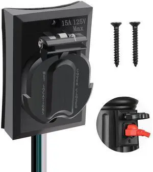 AC 125V 15A Outdoor Lamp Post Grounded Convenience Outlet,Waterproof Electrical Outlet for Outdoor Lamp Poles Replacement M1-053