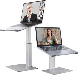 Laptop Stand for Desk, Ergonomic Sitting and Standing Laptop Riser for Notebook MacBook 11-17 InchesDJ Laptop Stand Adjustable Height from 7-15 Inches Aluminum(Silver)