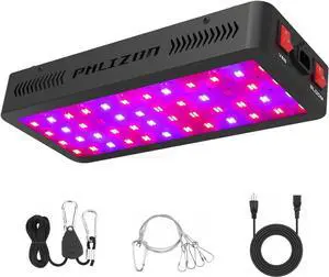 Phlizon Upgraded 600W LED Grow Light with SMD LEDs 2x2ft Full Spectrum Plants Light Double Switch Grow Led for Indoor Veg and Flower
