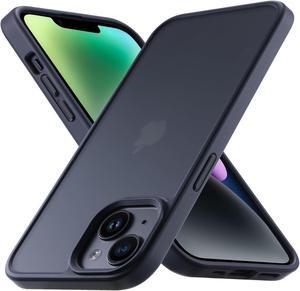 for iPhone 14 Phone Case, Shockproof for iPhone 13 Case, Military Grade Drop Protection, Protective Hard Back Slim Translucent Case for i 13 Phone case/iPhone 14 case 6.1'', Frosted Black