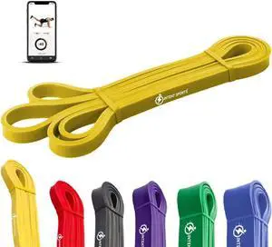 INTENT SPORTS Pull Up Assist Bands  Assistance and Resistance Bands for Pull-Up, Fitness, Body Stretching, Mobility Work, Weightlifting, Heavy Duty - Single/Set  Exercise Videos - eBook!