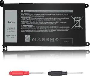 YRDD6 42Wh 11.4V Laptop Battery Compatible for Dell Inspiron5491 5482 5481 5591 5485 7586 3583 3310 2-in-1 5593 3793 3493 5584 3593 5480 5581 3582 5590 3584 5490 5598 P93G001 VM732 Vostro