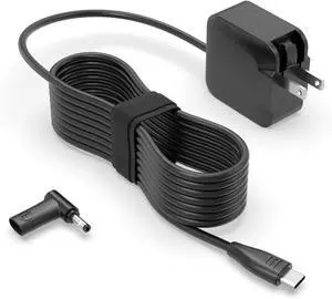 65W USB C Laptop Charger for Samsung Galaxy Book Pro/Pro 360 NP950QDB NP930XDB, Flex 2 Alpha NP730QCJ, Chromebook 4 4+ XE310XBA XE350XBA XE520QAB, Converter Included, 7.5FT Cable, GaN Fast Charger