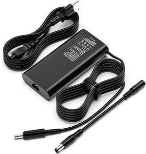90W Laptop Charger for Dell Inspiron 11 13 14 15 17 3000 5000 7000 Series; for dell inspiron 15 3000 15-3552, 3555, 3558, 3565, 3567, 3582, 3583, 3590, 3593, 3595 Round Connectors Power Supply
