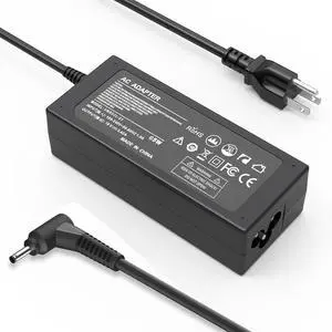 19V 3.42A Laptop Charger, 65W Replacement Power Cord & AC Adapter Supply Copmatible with Aspire 5 3 1 / Spin 3 / N20c5 Chromebook C738T C740 Swift 3 Laptop (Cord Tip : (3.0mm Outer x 1.1mm Inner))