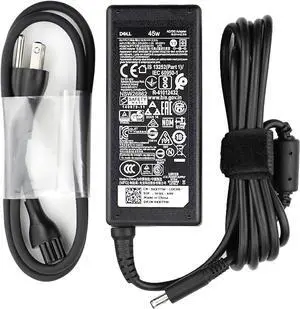 45W Watt Genuine Laptop Charger Fit for Dell Inspiron 11/13/14/15/17 3000 5000 7000 Series 3583 3593 5570 Latitude E5450 XPS 13-65 AC 2-in-1 Computer Adapter Power Cord