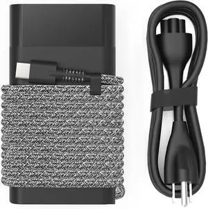 2025 New Slim HP 65w USB C Laptop Charger Replacement for HP Spectre x360/Chromebook/EliteBook x360/Envy/Elite x2/ProBook/Google Chromebook,Fast Charging Type C Slim AC Adapter Travel Power Cord