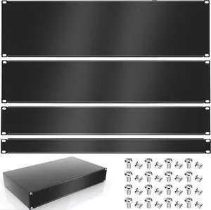 4 Pack 1U/2U/3U/4U Blank Panel 1U Blanking Panel Metal Disassembled Blank Panel Rack Mount Filler Panel for Server Rack Enclosure or Network Cabinet, Black, 4 Size 4 Pack 1U/2U/3U/4U Blank Panel 1U Blanking Panel Metal Disassembled Blank Panel Rack Mount Filler Panel for Server Rack Enclosure or Network Cabinet, Black, 4 Size
