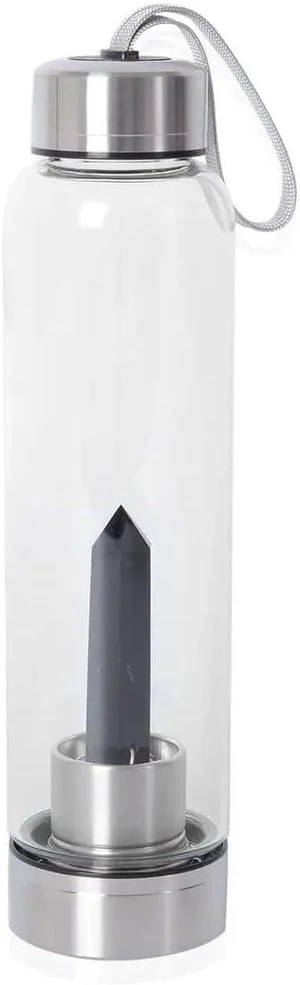 SHOP LC DELIVERING JOY Crystal Water Bottle Glass Clear Quartz with Spiritual Energy Stainless Steel Perfect for Yoga Meditation Healing Stones Birthday Gifts SHOP LC DELIVERING JOY Crystal Water Bottle Glass Clear Quartz with Spiritual Energy Stainless Steel Perfect for Yoga Meditation Healing Stones Birthday Gifts