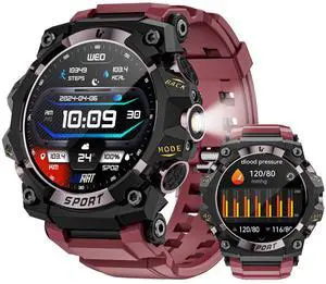 1.39-inch smartwatch features a flashlight, compass, Bluetooth calling, 100 sports modes, IP68 water resistance, health monitoring functions, and is compatible with Android and iOS systems Glod 1.39-inch smartwatch features a flashlight, compass, Bluetooth calling, 100 sports modes, IP68 water resistance, health monitoring functions, and is compatible with Android and iOS systems Glod