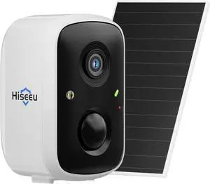Hiseeu Security Cameras Wireless Outdoor, WiFi Pro 5G/2.4G Cameras for Home Security, Solar Powered, Motion Detection, 2-Way Talk, Color Night Vision, Add on Camera