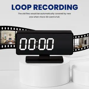 Clock Camera - Full HD 4k Wireless Camera - WiFi Nanny Cam for Home Indoor Security - WiFi & Bluetooth Connection Full Color Night Vision