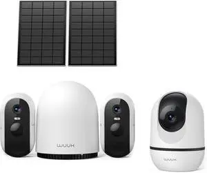 WUUK Solar Outdoor Security Cameras and 4MP Indoor Security Camera WUUK Solar Outdoor Security Cameras and 4MP Indoor Security Camera