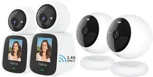 Gadpiparty Noorio Home Security Camera System with CL200-2P, B200SE×2