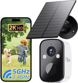 Gadpiparty 5G Security Cameras Wireless Outdoor, Solar Camera Outdoor, Wireless Camera for Home Security with Color Night Vision, AI Detection, 2 Way Talk, IP66, Cloud/SD, Alexa