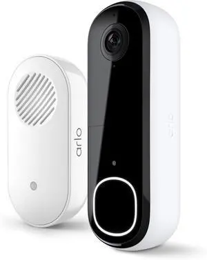 Video Doorbell 2K 2nd Generation & Chime 2 Bundle, 2K Doorbell Camera, 2-Way Audio, Package Detection, Motion Detection and Alerts, Built-in Siren, Night Vision, AVDK4001-100CNS, White