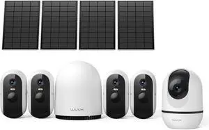 Gadpiparty WUUK Home Security Cameras System 4 Cam-kit and Indoor Camera