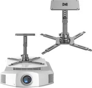 Large Projector Ceiling Mount with Adjustae Height and tendae Arms, Projector Stand for Engineering Projectors, for Patio Outdoor/Indoor/Office/Livingroom- Dark Gray