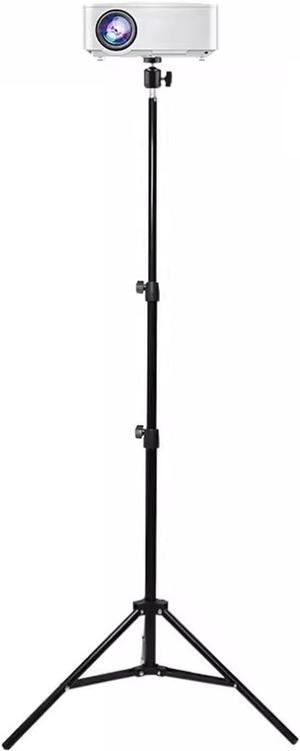 Gadpiparty Projector Stand Projector Bracket Floor Standing Tripod Household Headboard Bed Top Tabletop Perforated 6mm Telescopic Triangular Bracket Projector Mount for Wall(68-210CM)