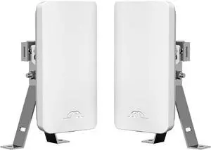 Point-to-Point Wireless Internet Long Range Transmission for Starlink, Compatible with Starlink Ethernet Adapter for Wi-Fi Extender, Outdoor 5.8G 1.5 Kilometers, 12DBi High-Gain Antenna, 2-Pack