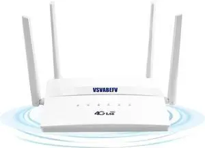 4G LTE Wireless Router with SIM Card Slot Unlocked 300Mbps Wireless Mobile WiFi Hotspot with Antenna for B2/B4/B5/B12/B13/B17/B18/B25, Sim Card Router Support T-Mobile AT&T
