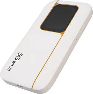 5G Mobile Hotspot WiFi with Touch Screen, Double Band WiFi 7100mAh Portable Mobile Router with Sim Card Slot Supports 16 Devices for Travel Gaming