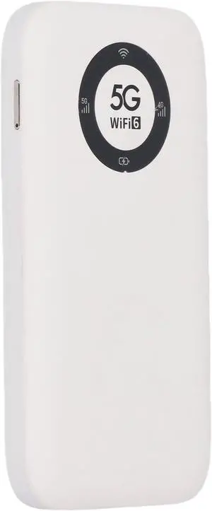 5G Mobile Hotspot, Portable WiFi for Travel, WiFi6 2.4GHz 5.8GHz, Connect Up to 16 Devices, with SIM Card Slot, 7100mAh Battery, IP67, Pocket Sized (White)
