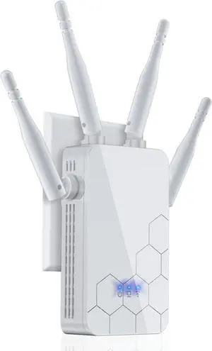 WiFi Extender Internet Booster, 10000 Sq.ft Long Range Repeater Wireless Routers Amplifier, Mesh Wi-Fi 80% Faster | Broader Than Ever, 1-Tap Setup, Support More Network Devices at Home