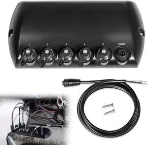 408450-1 5 Port Ethernet Switch, Replace for Humminbird AS ETH 5PXG Marine Network Switch, Fit for Helix 15/12/10/9/8/7, for APEX, SOLIX, Onix, ION, for Helix G4N, G3N, Black