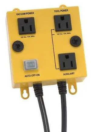 Mr.baby iVac Automatic Yellow Dust Collection Switch - Push Button Actuator - 1-way Circuit - IP54 Rated