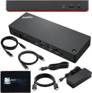 40B00135US Lenovo Thinkpad Docking Station USB C - 1 Year Warranty, Supports 4K Display, Thunderbolt 4 Dock with 135W Adapter, HDMI, DisplayPort, Thunderbolt Cables & Cloth - Lenovo Docking Station 40B00135US Lenovo Thinkpad Docking Station USB C - 1 Year Warranty, Supports 4K Display, Thunderbolt 4 Dock with 135W Adapter, HDMI, DisplayPort, Thunderbolt Cables & Cloth - Lenovo Docking Station