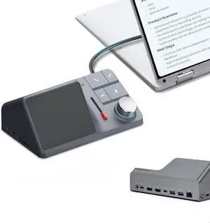 H1 11-in-1 USB C Docking Station with AI Voice Recorder, Free Transcription & Summarization, Dual HDMI 4K@60Hz, 118W PD, 2.5Gbps Ethernet, 10Gbps Fast Data Transfer, SD/Micro SD 4.0 Card Reader (H1)